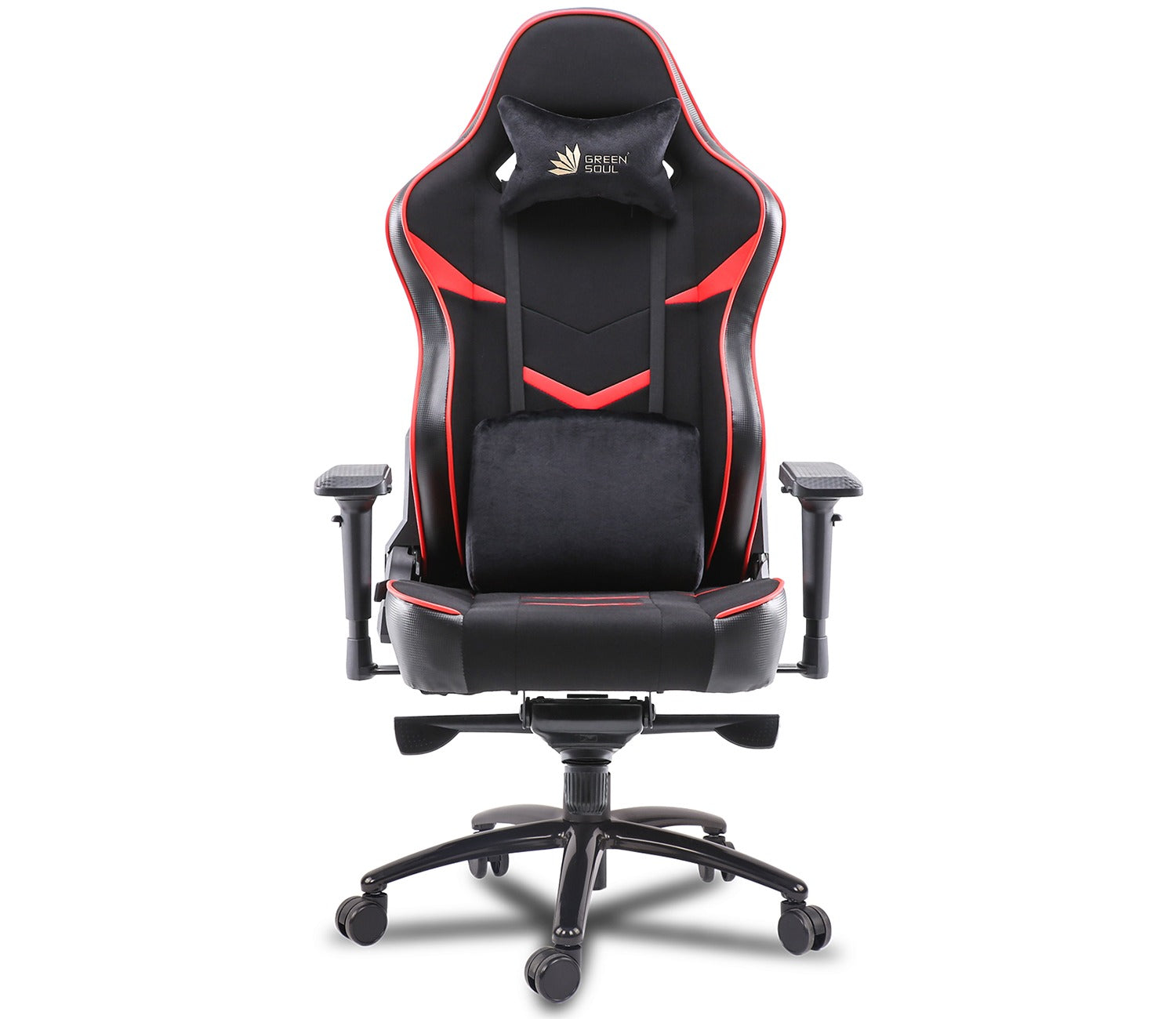 Monster T Spandex Fabric And PU Leather Frog Mechanism Gaming Chair (Red)