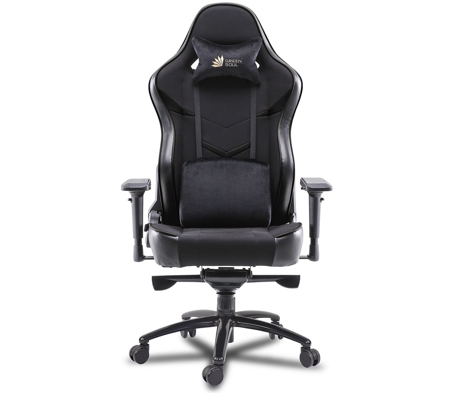 Monster T Spandex Fabric And PU Leather Frog Mechanism Gaming Chair (Black)