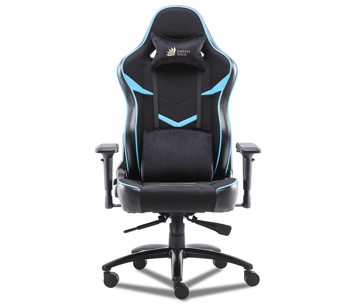 Monster S Deer Mechanism Spandex Fabric And PU Leather Gaming Chair (Blue)