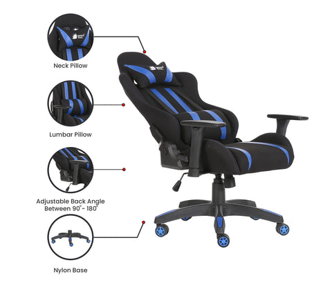 Beast PU Leather Butterfly Mechanism Gaming Chair (Blue)