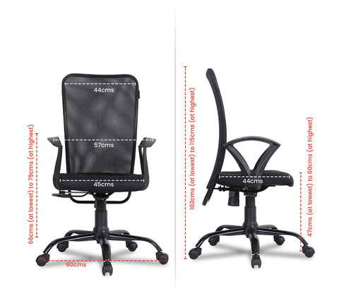 Seoul Mesh Ergonomic Upholstered High Back Office Chair (Black)