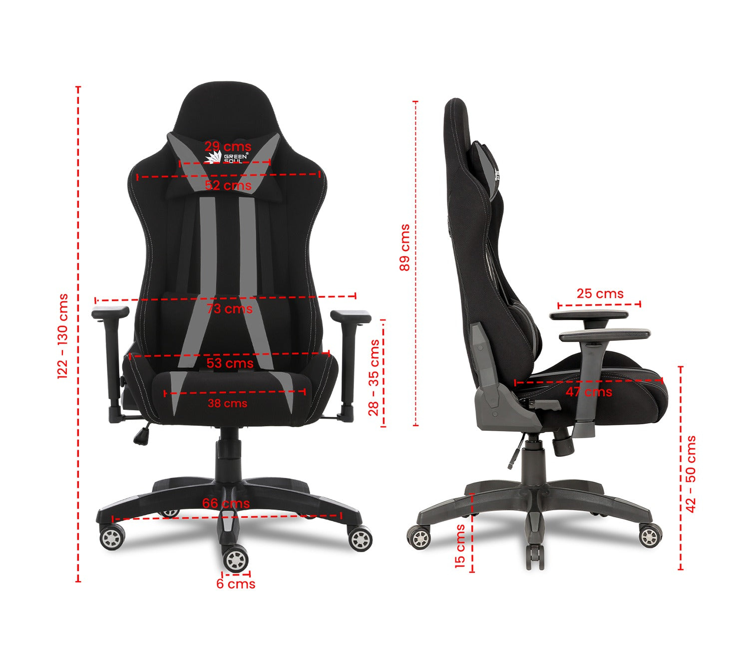 Beast PU Leather Butterfly Mechanism Gaming Chair (Grey)
