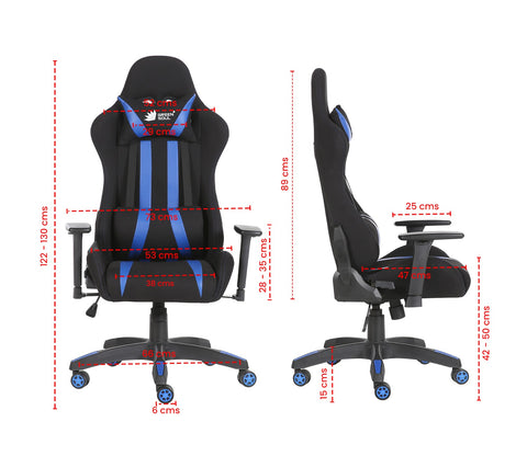 Beast PU Leather Butterfly Mechanism Gaming Chair (Blue)