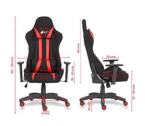 Beast PU Leather Butterfly Mechanism Gaming Chair (Red)