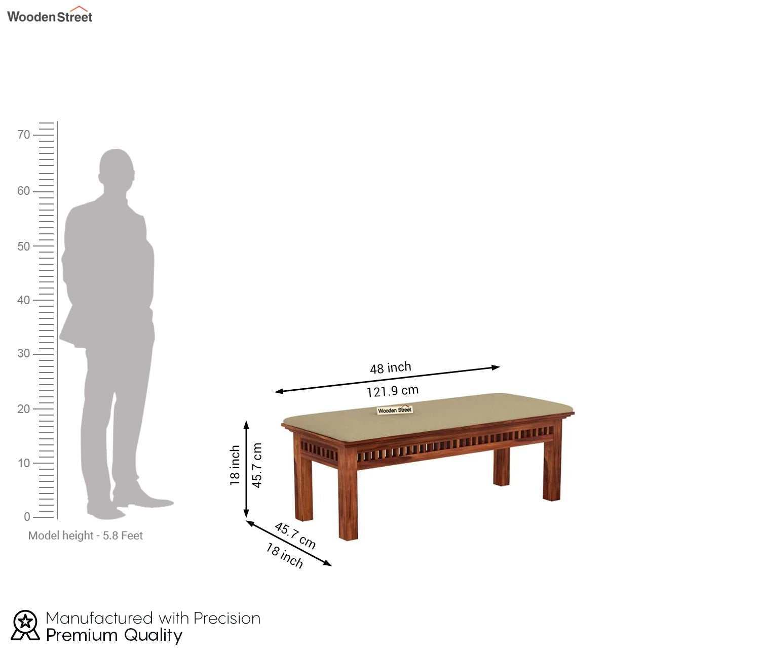 Adolph Bench (Honey Finish)