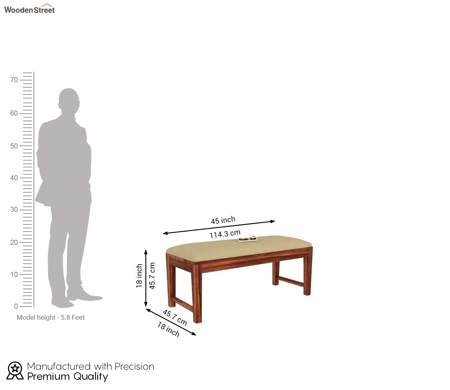 Advin 6 Seater Folding Dining Table Set With Tim Extendable Table, Zampa Chairs and Advin Bench (Honey Finish)