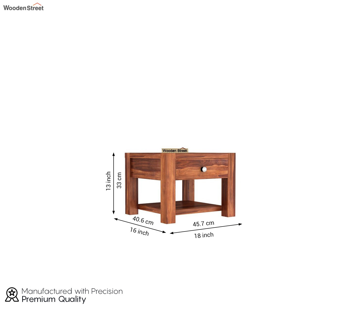 Hout Bedside Table (Honey Finish)