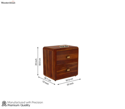 Ellis Bedside Table (Honey Finish)