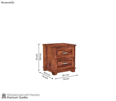 Madison Bedside Table (Honey Finish)