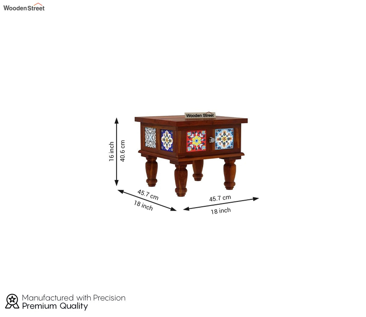 Boho Bedside Table (Honey Finish)