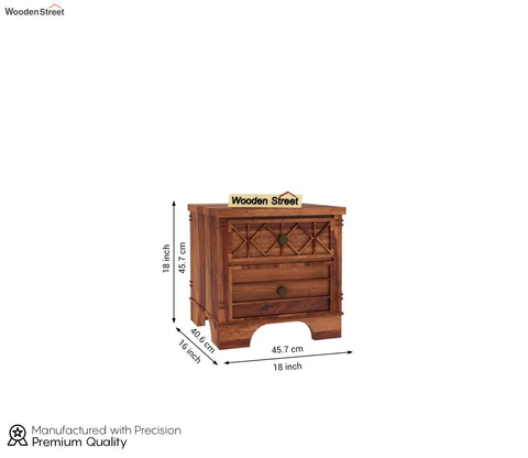 Swirl Bedside Table (Honey Finish)