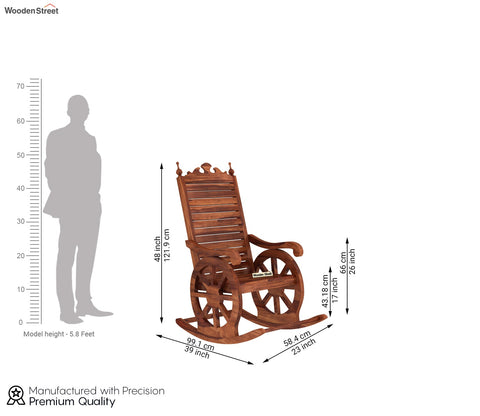 Silvio Rocking Chair (Honey Finish)