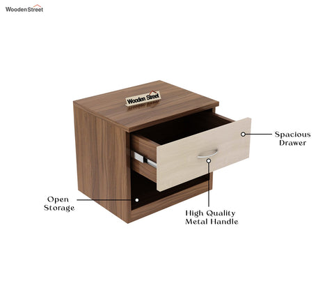 Drewno Bedside Table (Exotic Teak Finish)
