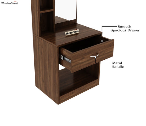 Orbit Dressing Table With Mirror (Columbian Walnut Finish)