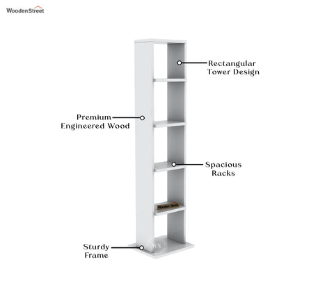 Canny Book Shelf (Frosty White Finish)