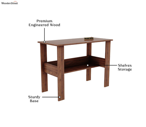 Brook Engineered Wood Study Table (Columbian Walnut Finish)