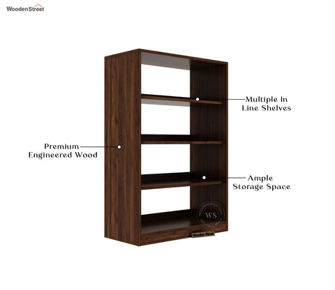 Astra Open Bookshelf (Columbian Walnut Finish)