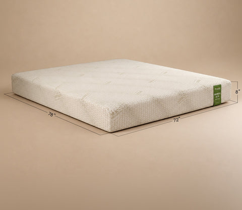 Bamboo Bliss Natural Cooling Latex Mattress (8 inch, King Size, 78 x 72)
