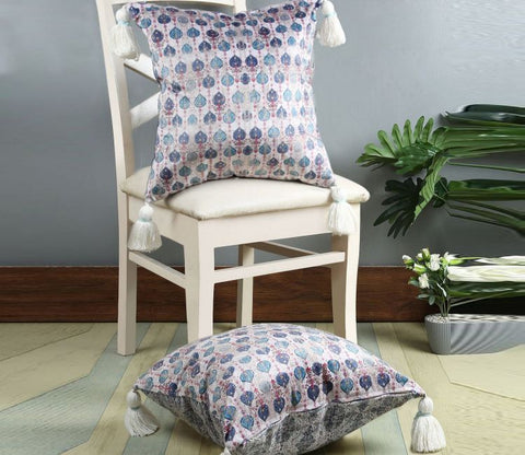 Multicolor Reversible Digital Print Velvet Cushion Covers - Set of 1 (18 x 18 inches)