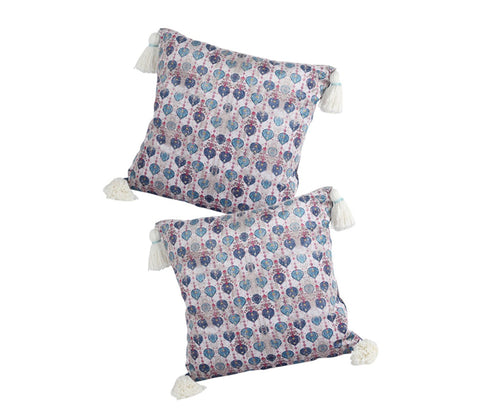 Multicolor Reversible Digital Print Velvet Cushion Covers - Set of 1 (18 x 18 inches)
