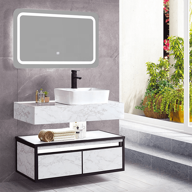 Trueliving Simple White Luxury Feel Vanity Wash Basin with Cabinet for Bathroom (Standard (Between 20-40 In Width, 30-40 In Height)