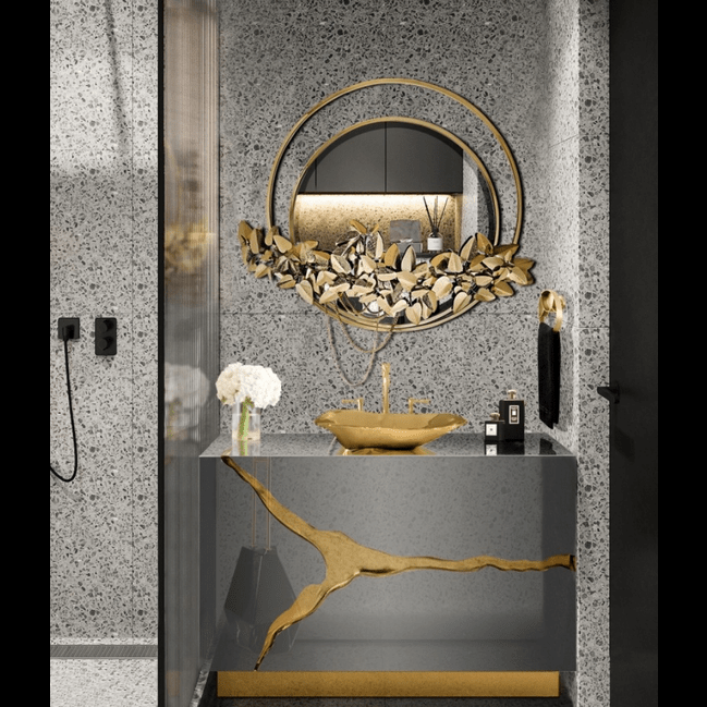 Trueliving Multicolor Vanity Luxury Wash Basin with Cabinet for Bathroom (Standard (Between 20-40 In Width, 30-40 In Height)