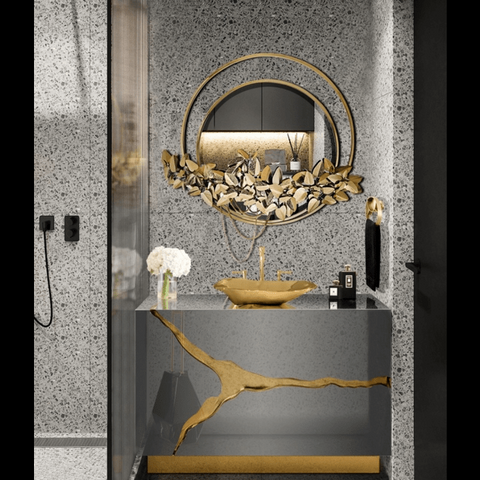 Trueliving Multicolor Vanity Luxury Wash Basin with Cabinet for Bathroom (Standard (Between 20-40 In Width, 30-40 In Height)