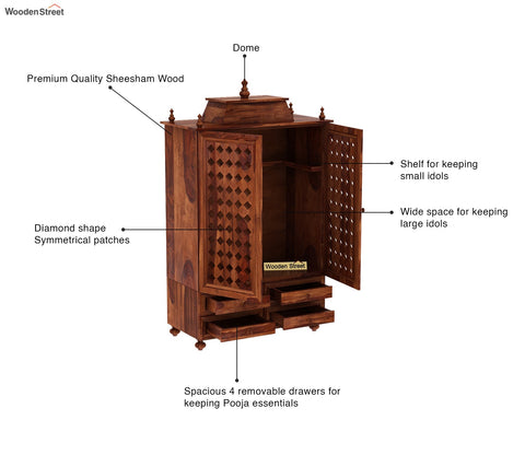 Maurya Home Temple (Honey Finish)