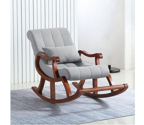Starlette Honey Finish Handmade Wooden Rocking Chair (Grey)