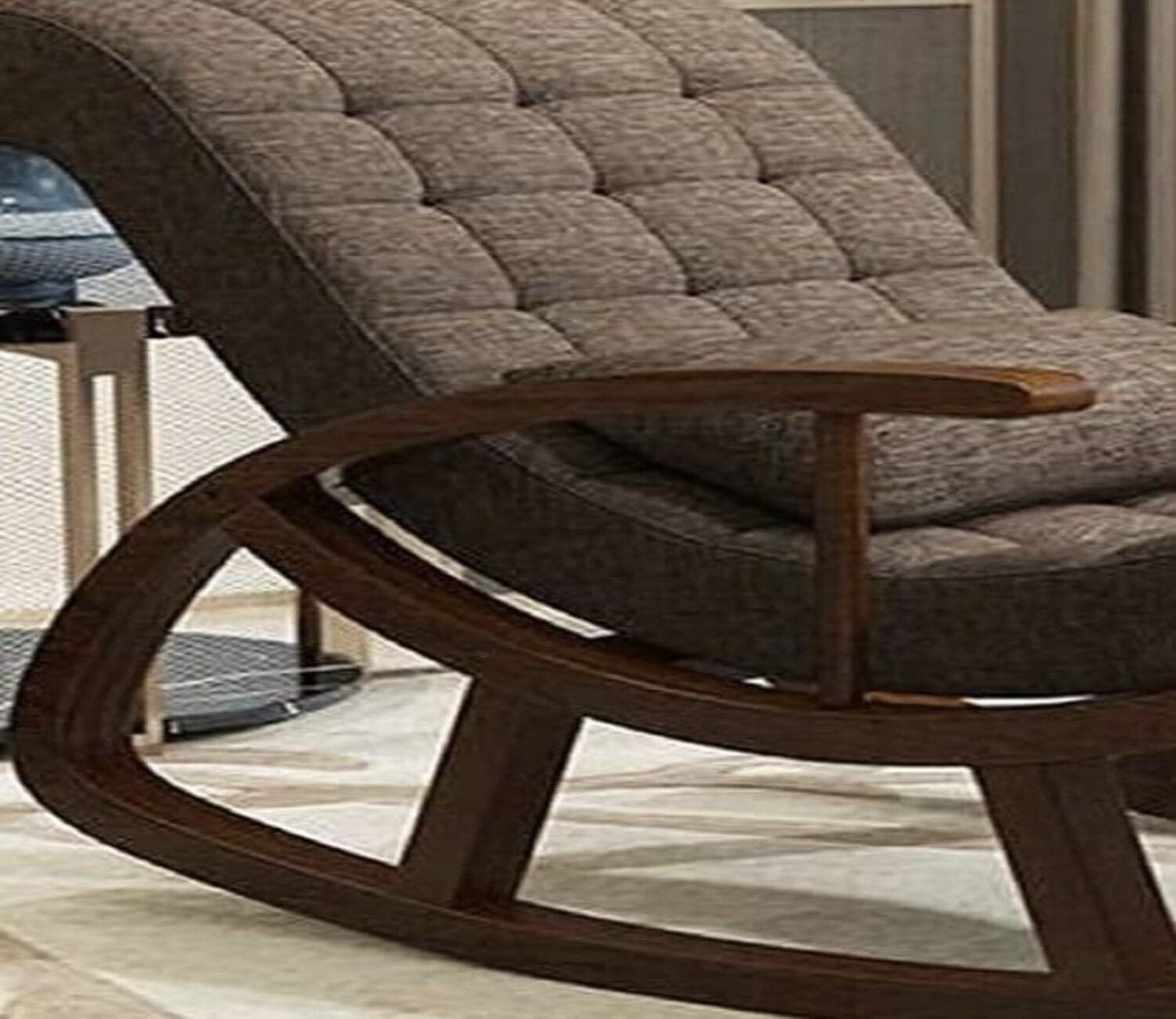 Diego Walnut Finish Handmade Wooden Rocking Chair (Brown)