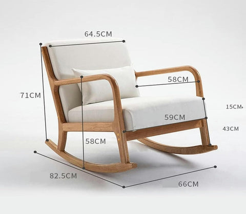 Breanna Handmade Teak Wood Natural Finish Rocking Chair (Green)