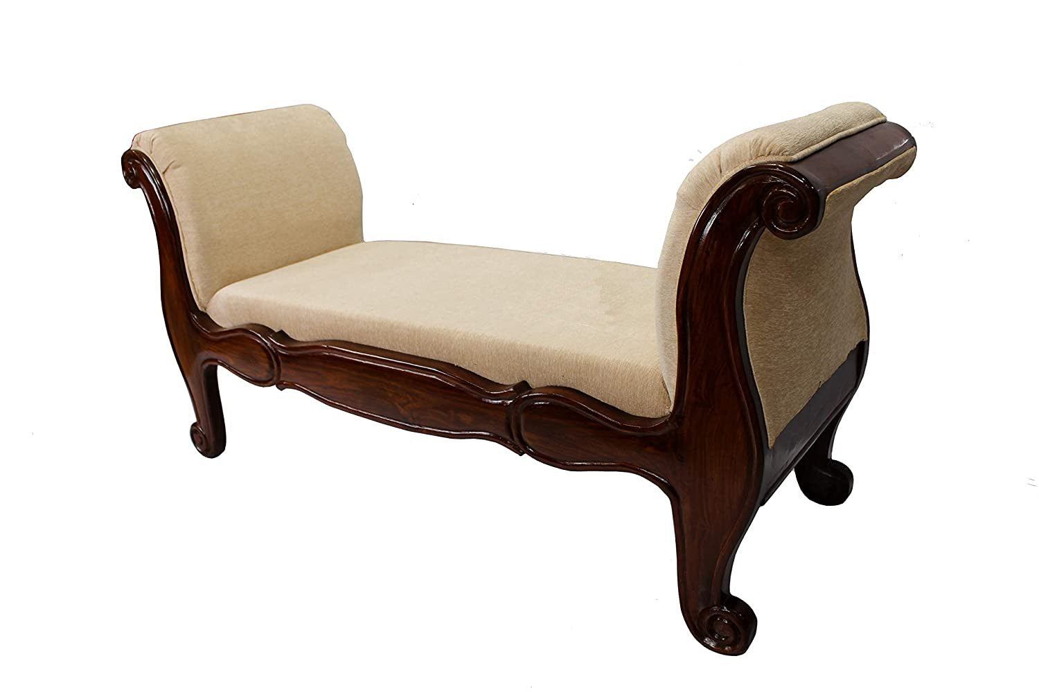 Hand Carved Royal Look Single Seater Sofa Chair with Armrest