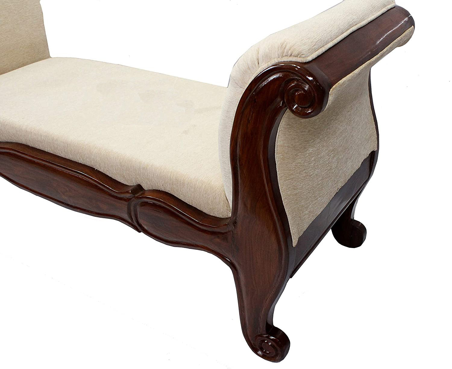 Hand Carved Royal Look Single Seater Sofa Chair with Armrest