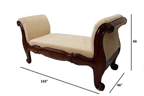 Hand Carved Royal Look Single Seater Sofa Chair with Armrest