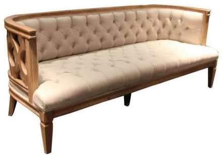 Modern Hand Craved Wooden Sofa Chair with Backrest