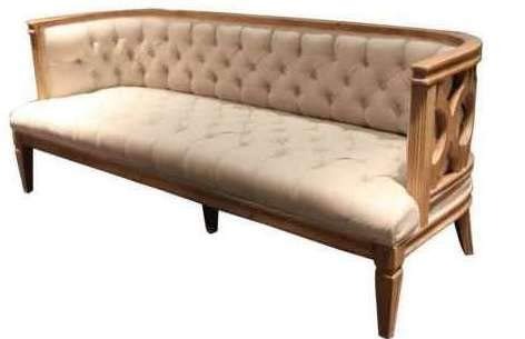 Modern Hand Craved Wooden Sofa Chair with Backrest