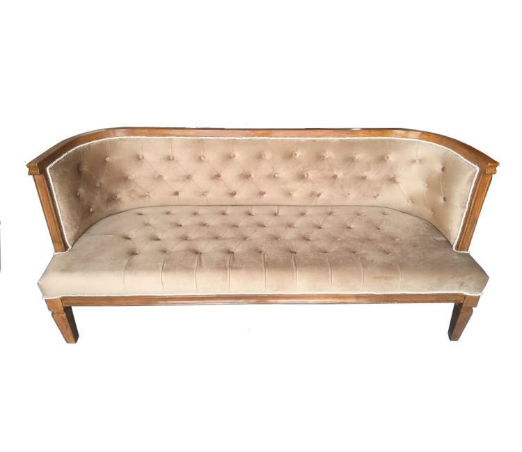 Modern Hand Craved Wooden Sofa Chair with Backrest
