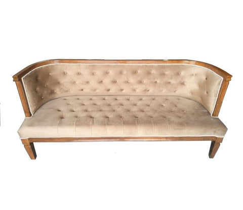 Modern Hand Craved Wooden Sofa Chair with Backrest