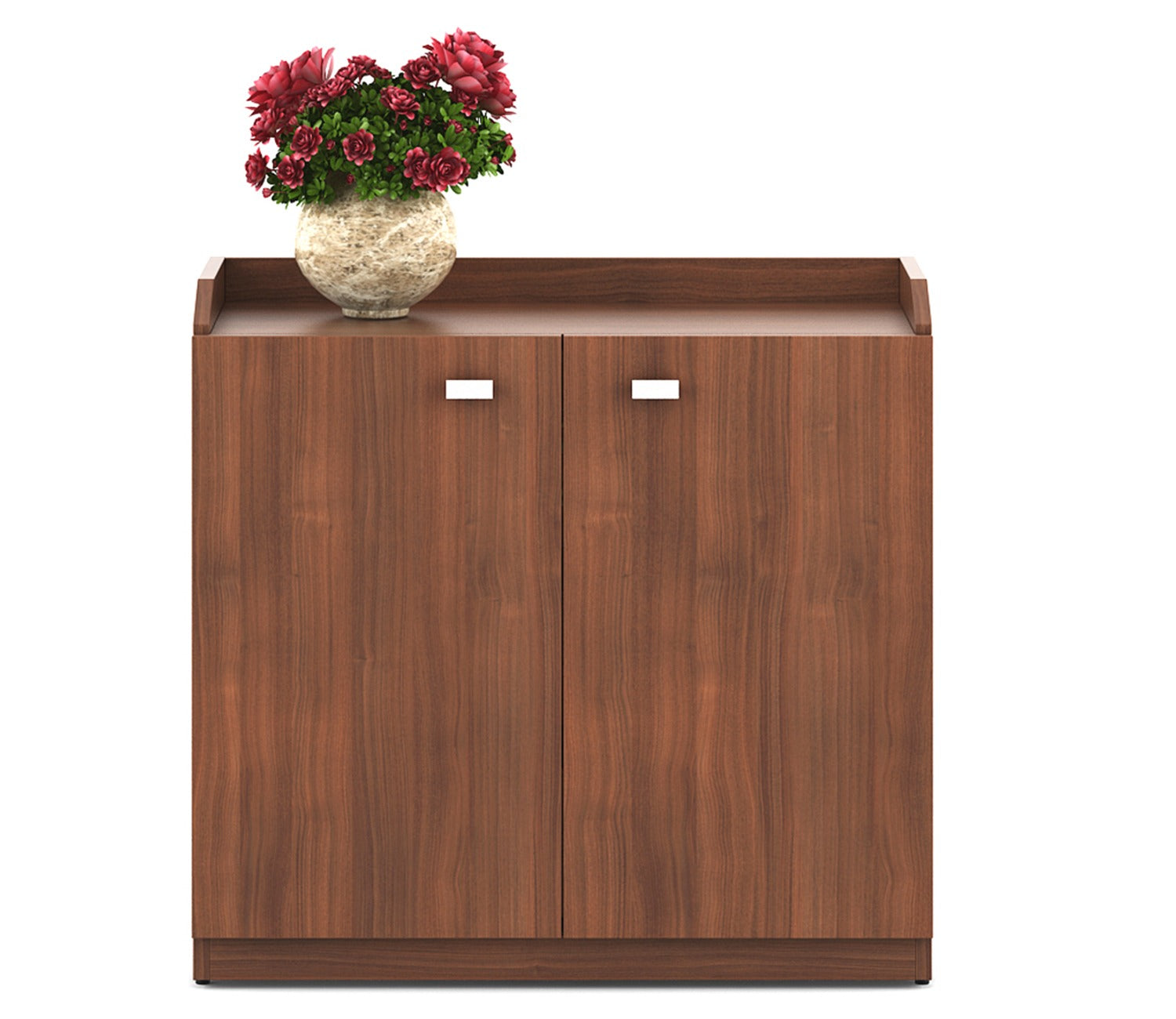 Kosmo Minima Delux Rigato Engineered Wood Shoe Rack in Natural Teak Finish