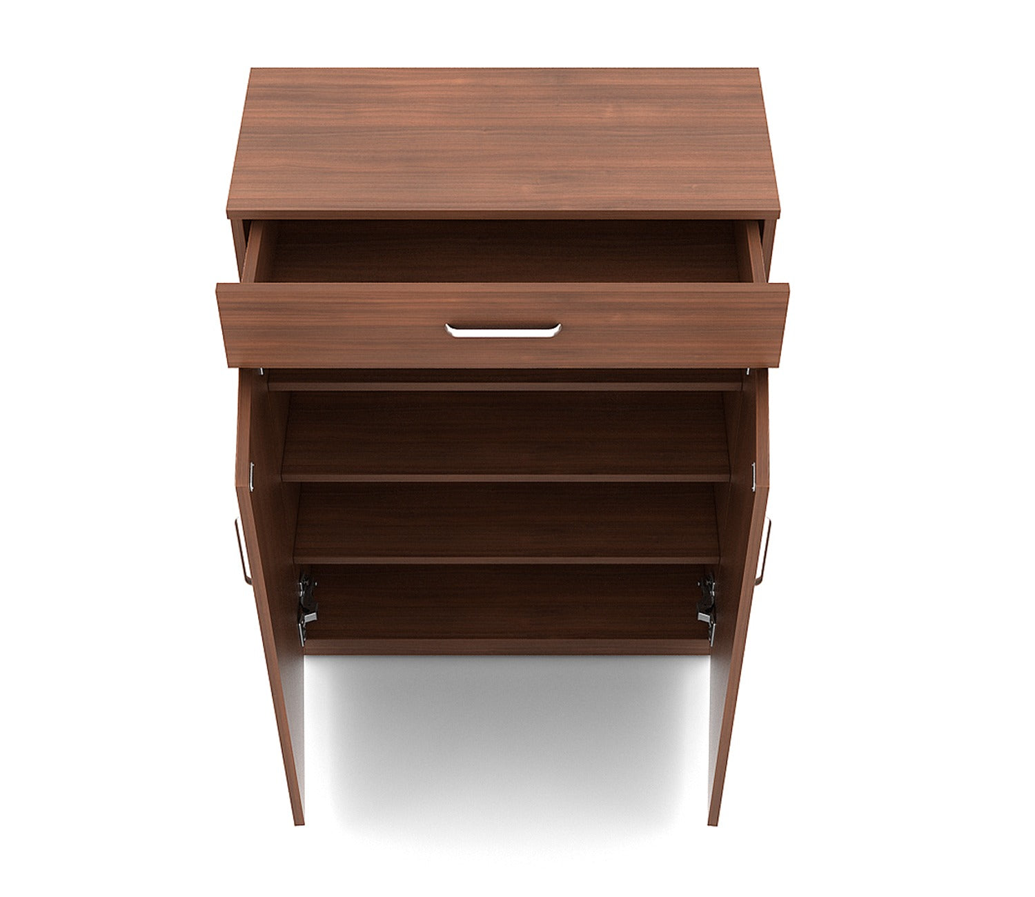 Kosmo Liberty Engineered Wood Shoe Rack in Natural Teak Finish