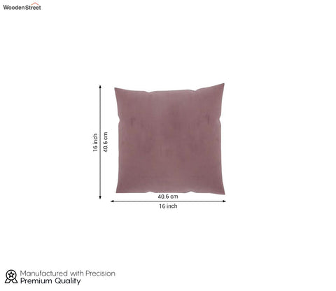 Cupid Velvet Cushion Cover - Pack of 1 (16 x 16 Inch, Salmon Pink)