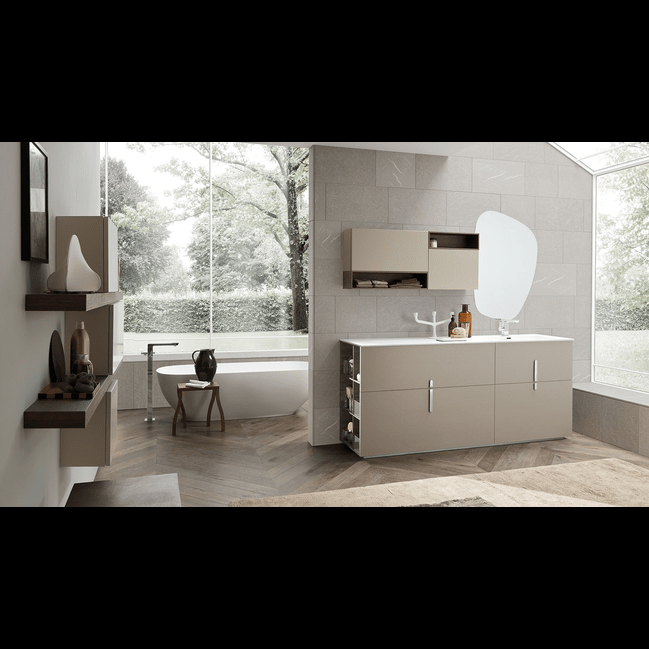 Trueliving Modern Grey-2.1 Vanity Wash Basin with Cabinet for Bathroom (Standard (Between 20-40 In Width, 30-40 In Height)