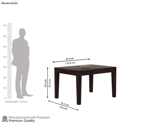 Cambrey Compact 4 Seater Dining Table (Walnut Finish)