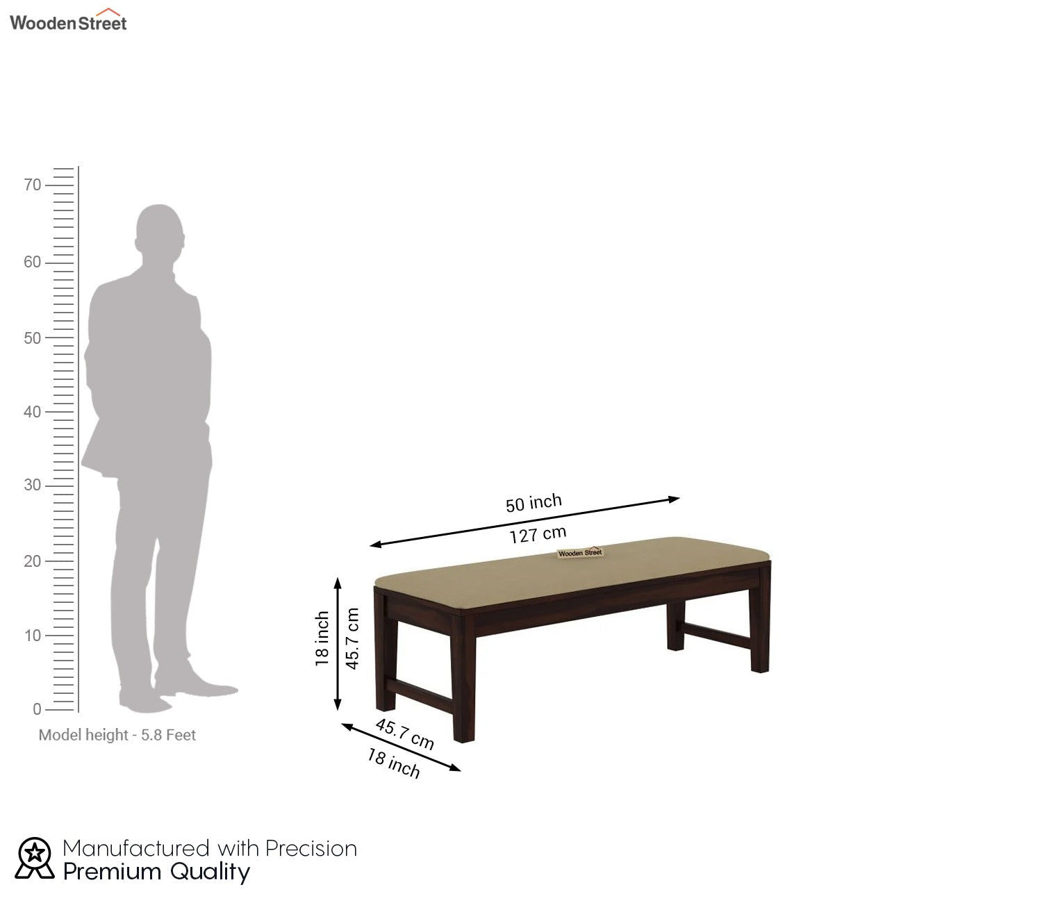 Mcbeth - Sofie Storage 6 Seater Dining Table Set With Mcbeth Bench (Walnut Finish)