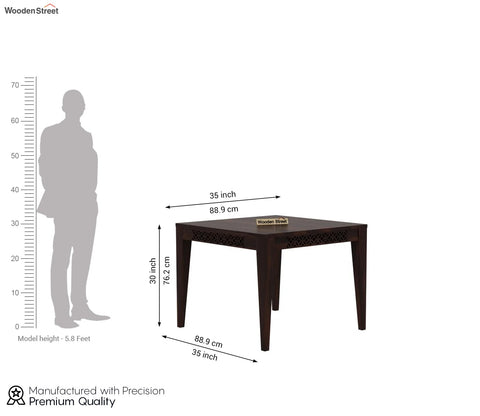 Cambrey 4 Seater Dining Table (Walnut Finish)