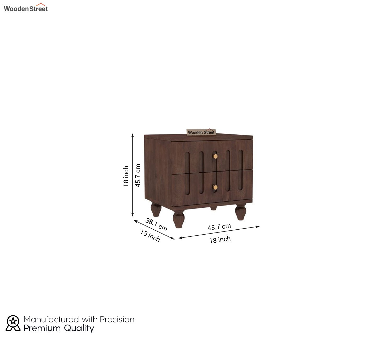 Tove Bedside Table (Walnut Finish)