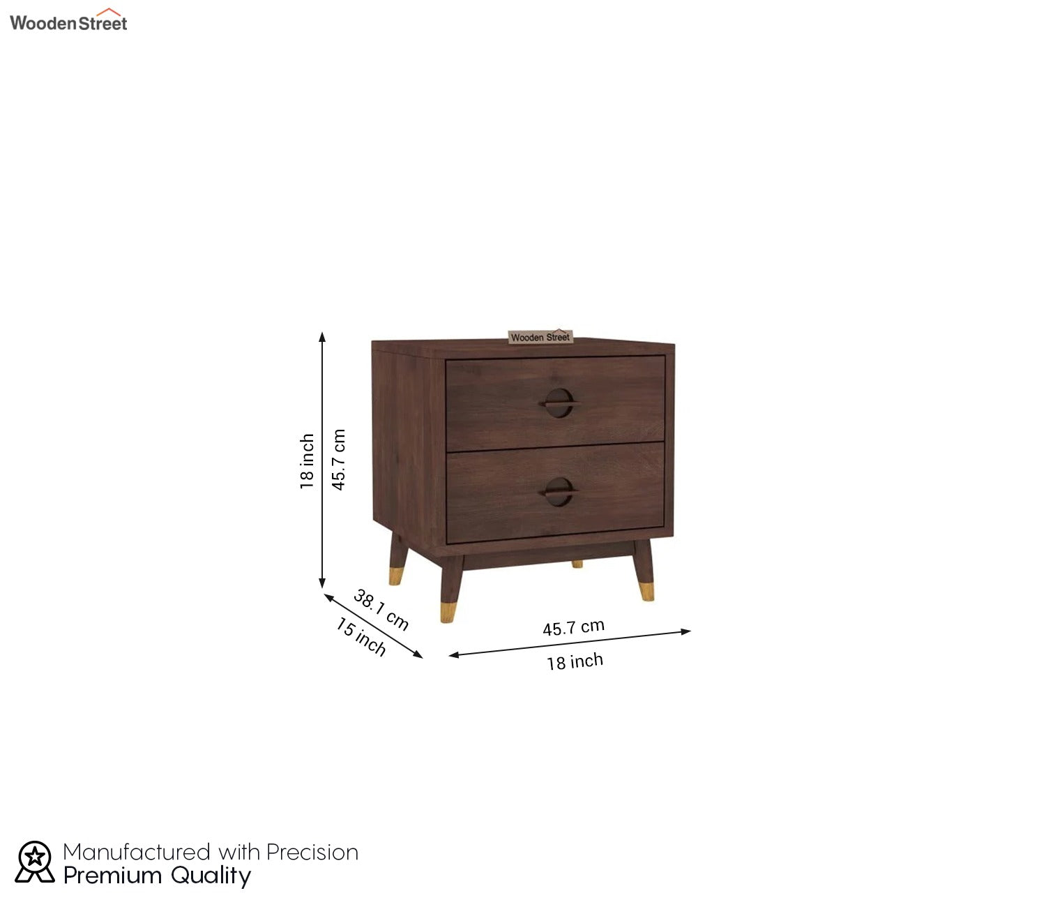 Jex Bedside Table (Walnut Finish)