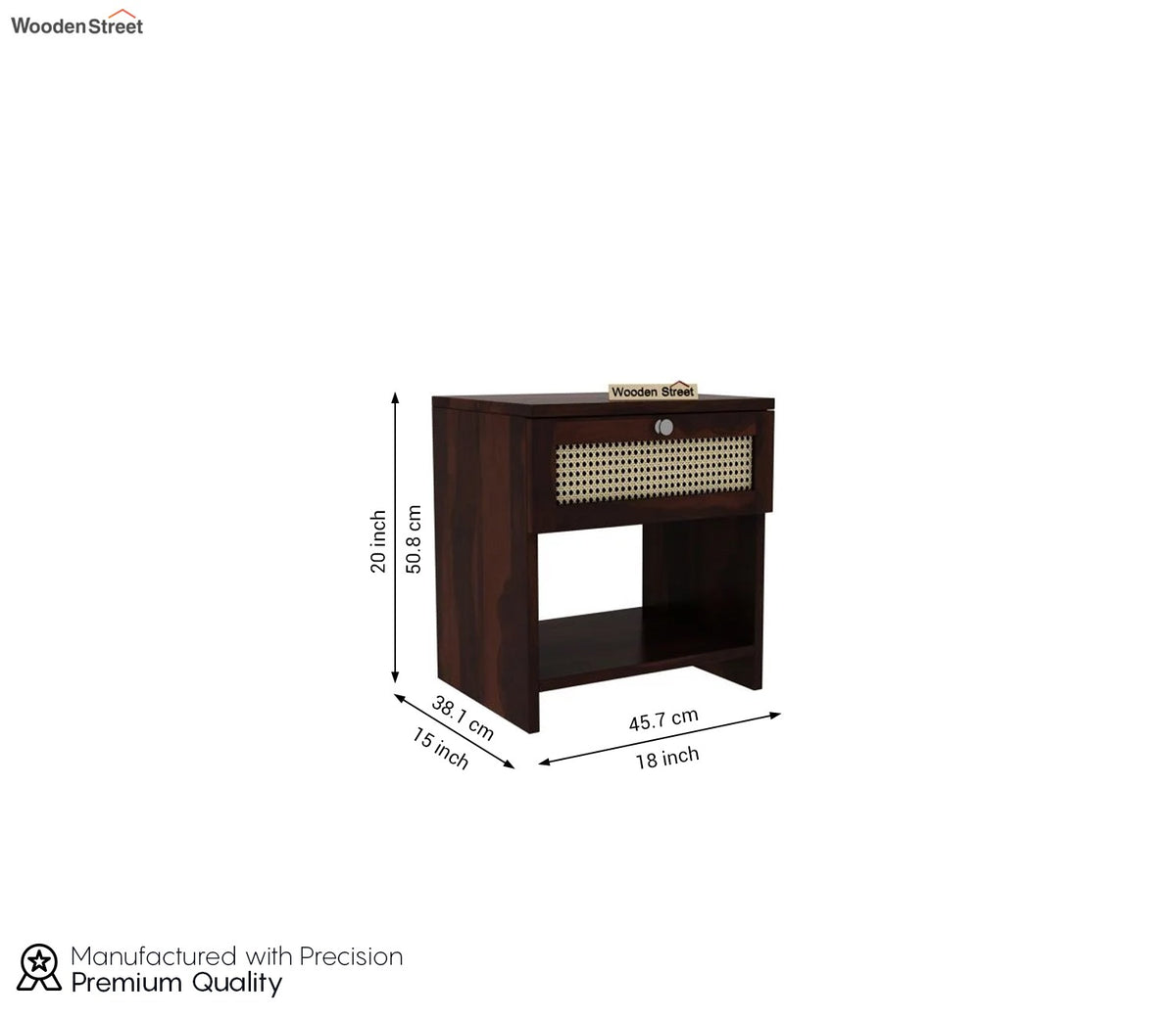 Amory Bedside Table (Walnut Finish)