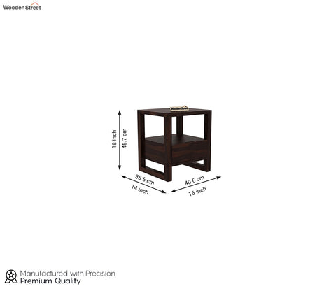 Bryson Bedside Table (Walnut Finish)
