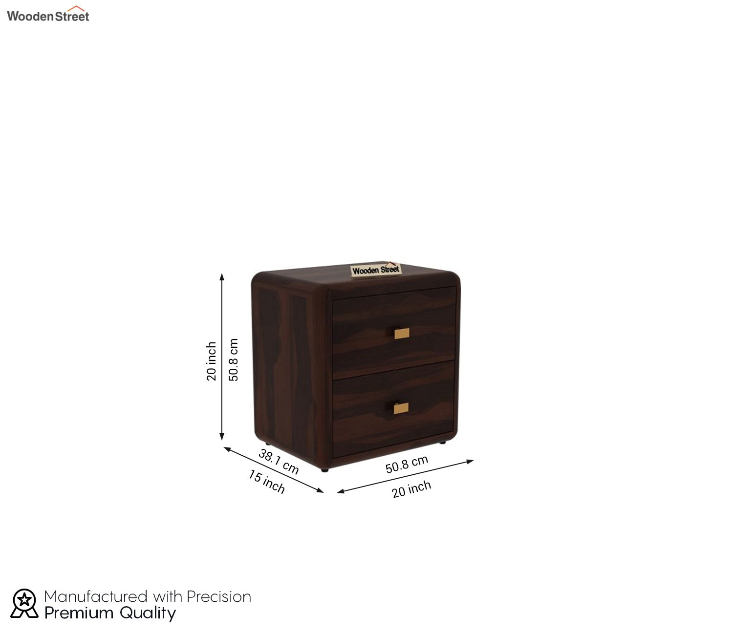 Ellis Bedside Table (Walnut Finish)
